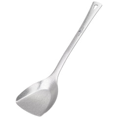 iBasingo titanium spatula in crystalline silver ready for precise flipping and heat-safe cooking