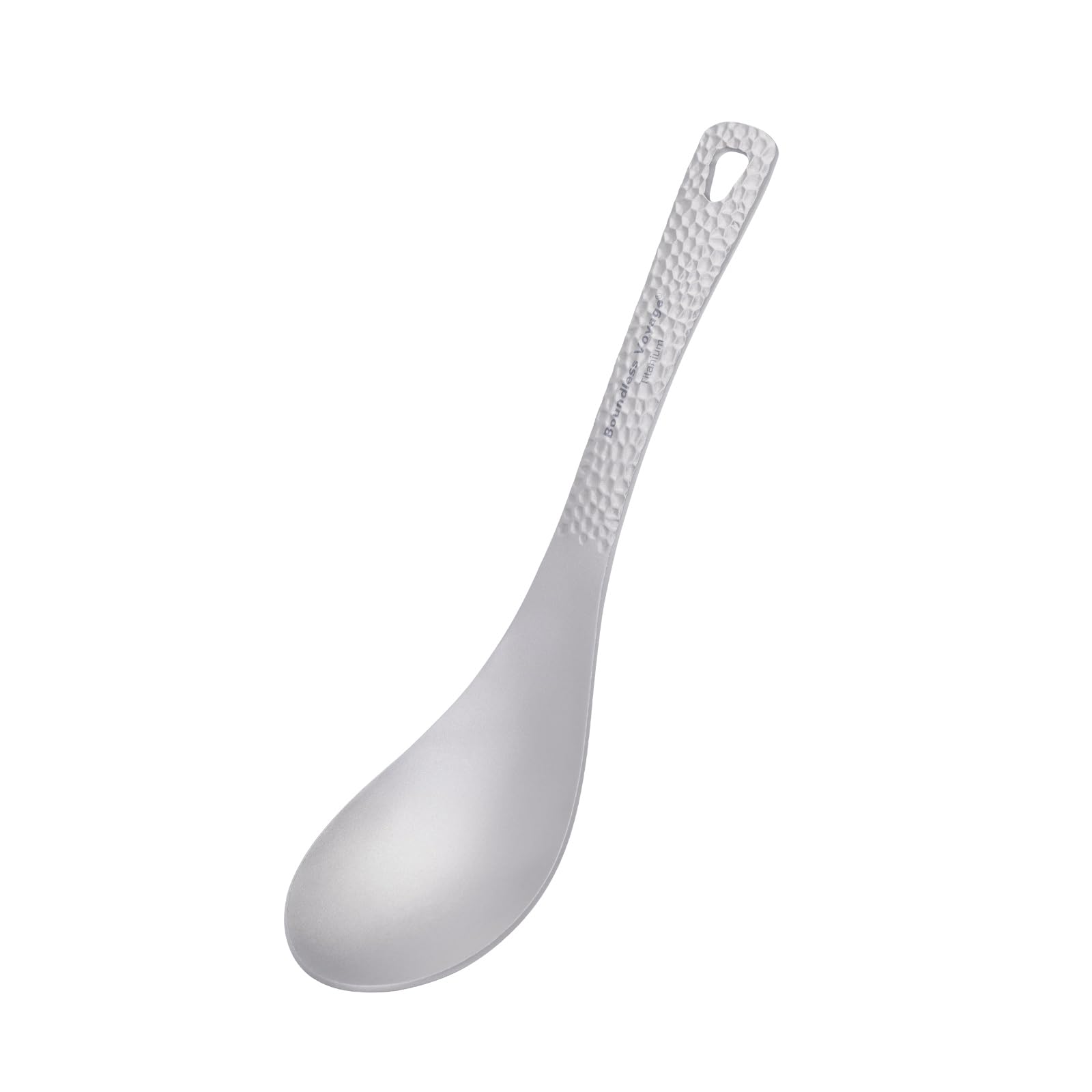 iBasingo titanium spoon with big bowl, ideal for camping meals