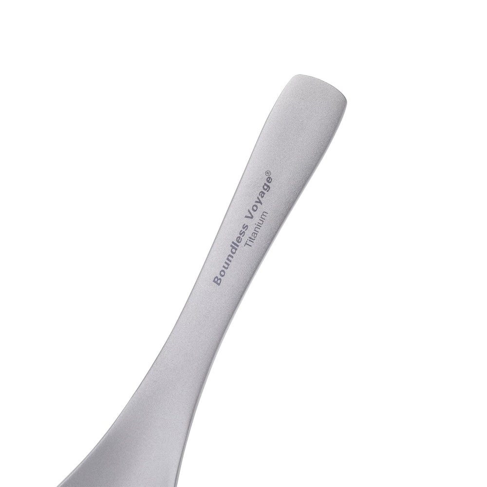 iBasingo titanium spoon deep bowl for generous bites