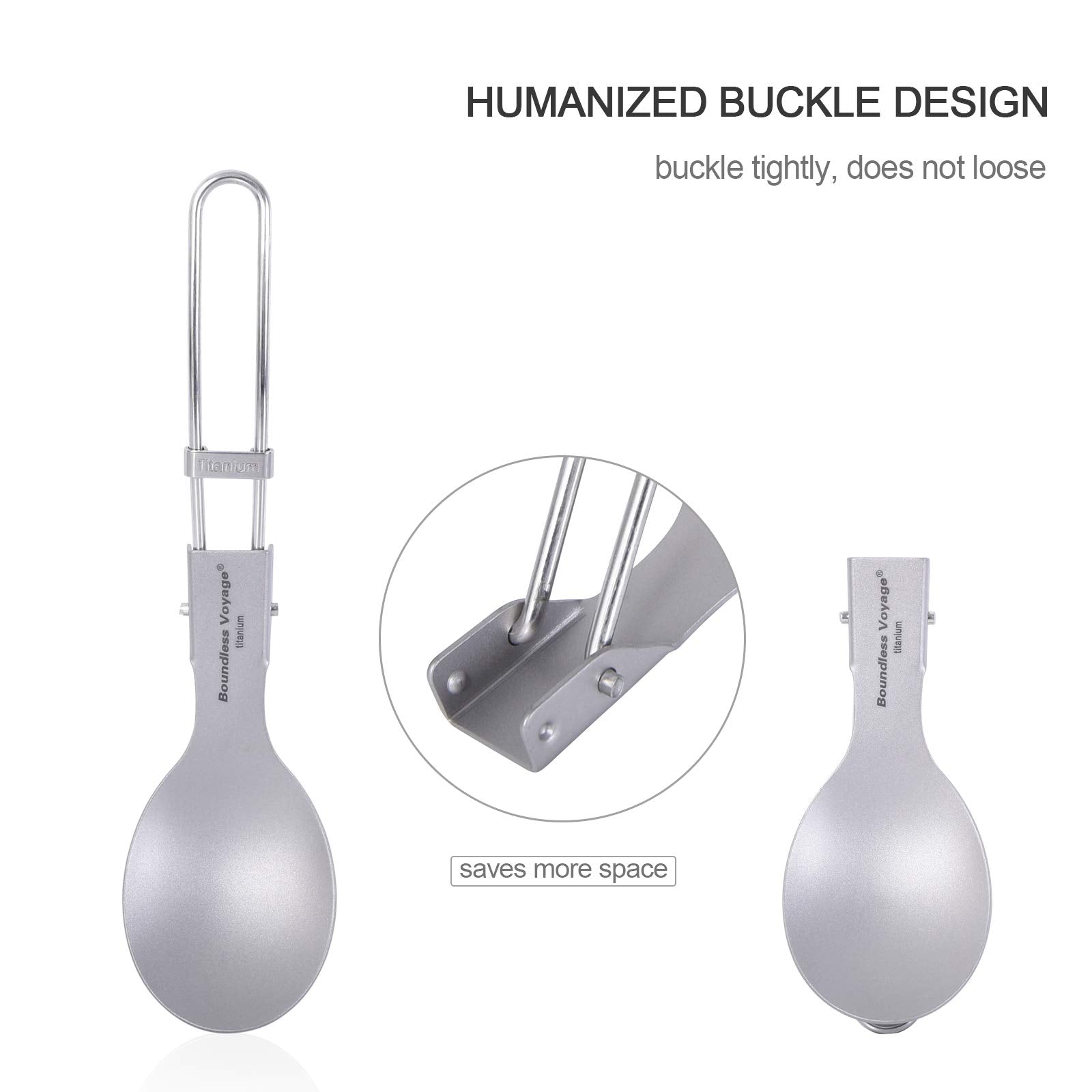 iBasingo titanium spoon with a polished edge for safe use