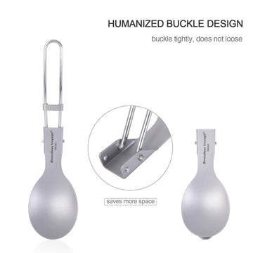 iBasingo titanium spoon with a polished edge for safe use