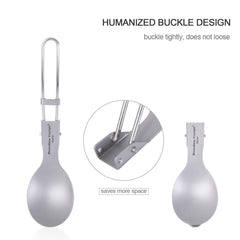 iBasingo titanium spoon with a polished edge for safe use