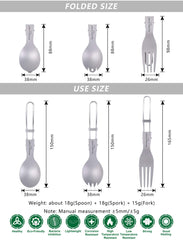iBasingo titanium spoon ultralight ideal for picnics and trail snacks