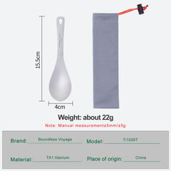 iBasingo ultralight spoon weighs about 22 g, ideal for travel.