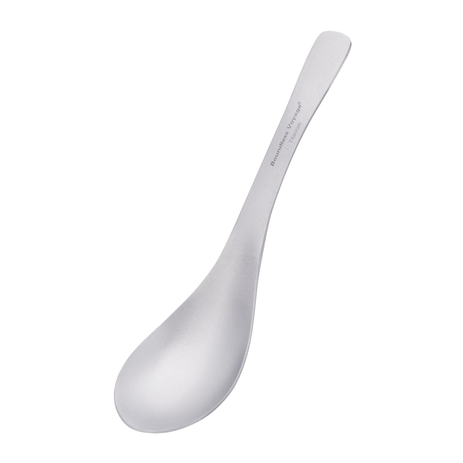 iBasingo titanium spoon deep bowl for easy camping meals
