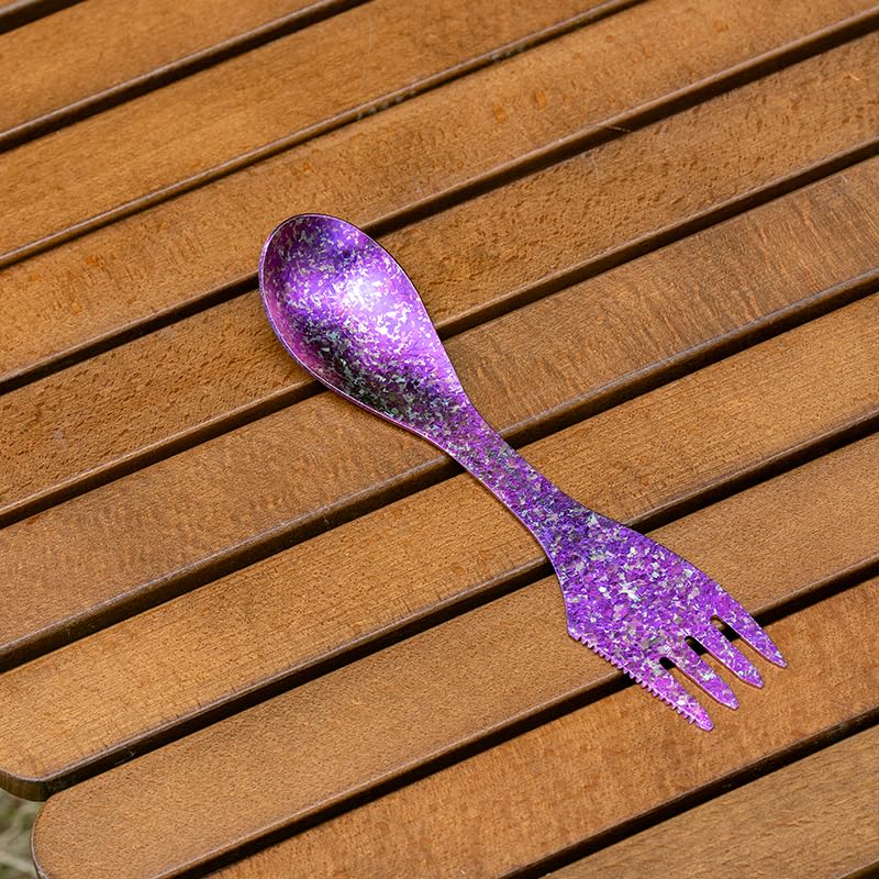 iBasingo spork long-handle design protects hands from heat when using pots