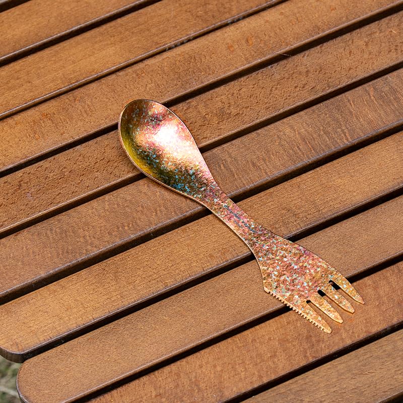 iBasingo titanium spork long-handle for safer pot use