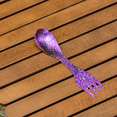 iBasingo spork long-handle design protects hands from heat when using pots