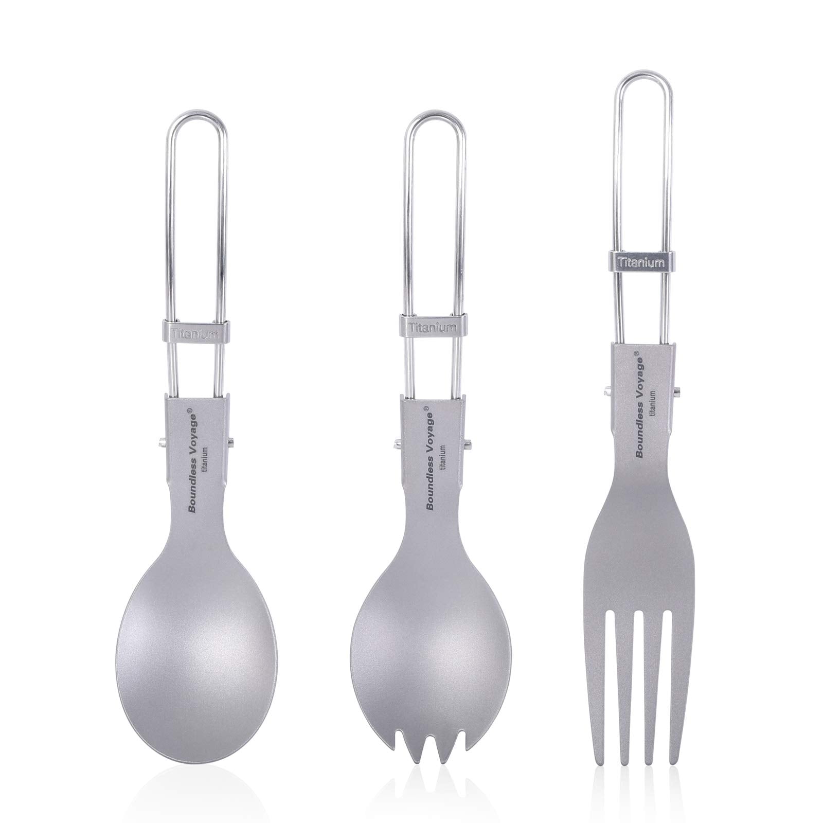 iBasingo titanium spork ultralight perfect for camping meals on the go