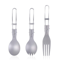 iBasingo titanium spork ultralight perfect for camping meals on the go