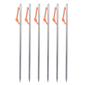iBasingo titanium stake 20cm ultralight securing a tent on firm ground