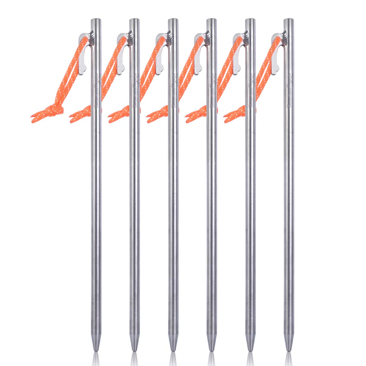 iBasingo titanium stake 20 cm secures ultralight tents in firm soil