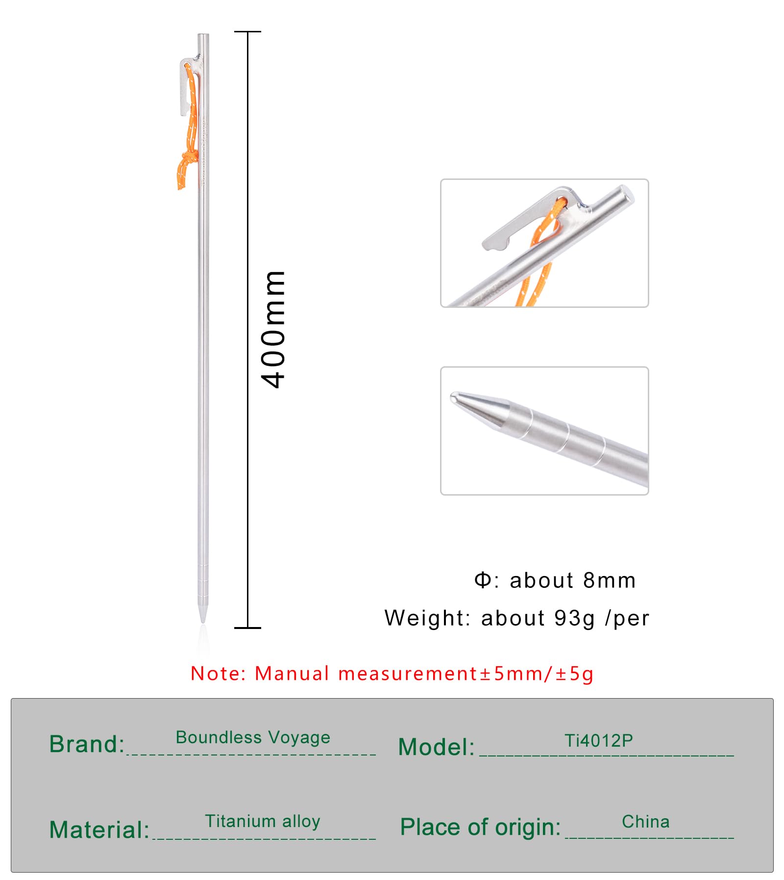 iBasingo titanium stake 24cm demonstrates strong hold in firm soil