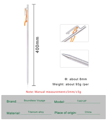 iBasingo titanium stake 24cm demonstrates strong hold in firm soil