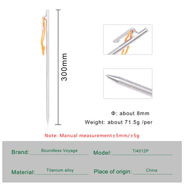 iBasingo titanium stake 24 cm ensures stable anchoring in mixed ground