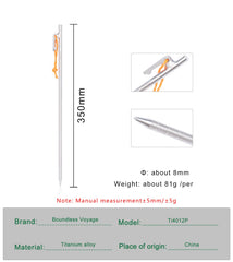 iBasingo titanium stakes 20cm ultralight—ideal for ultralight tents on firm ground