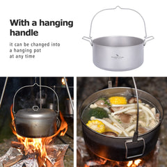 ibasingo stockpot with removable hanging handles saves space outdoors