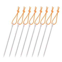iBasingo titanium tent peg 16.5 cm ready for secure campsite anchoring.