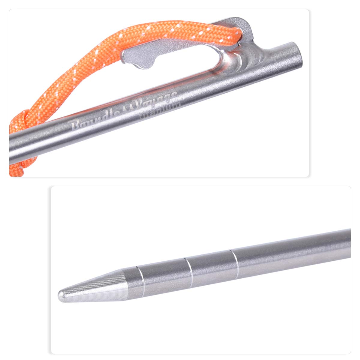 iBasingo 35cm stake secures tents in softer ground during wind
