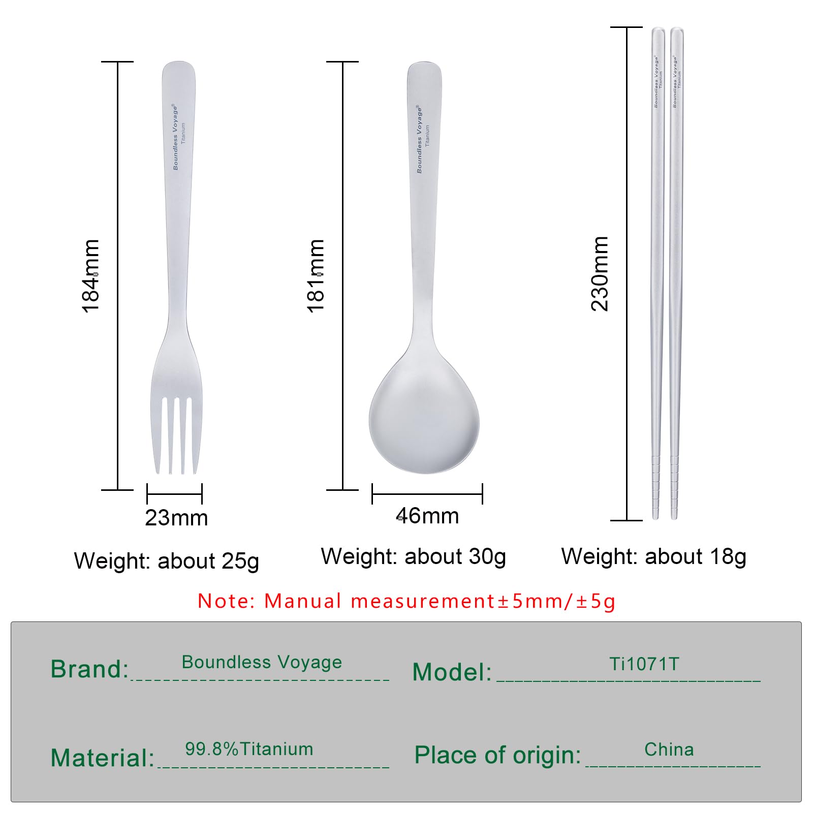 ibasingo titanium utensils long-handle fork for stable bites in camping soups