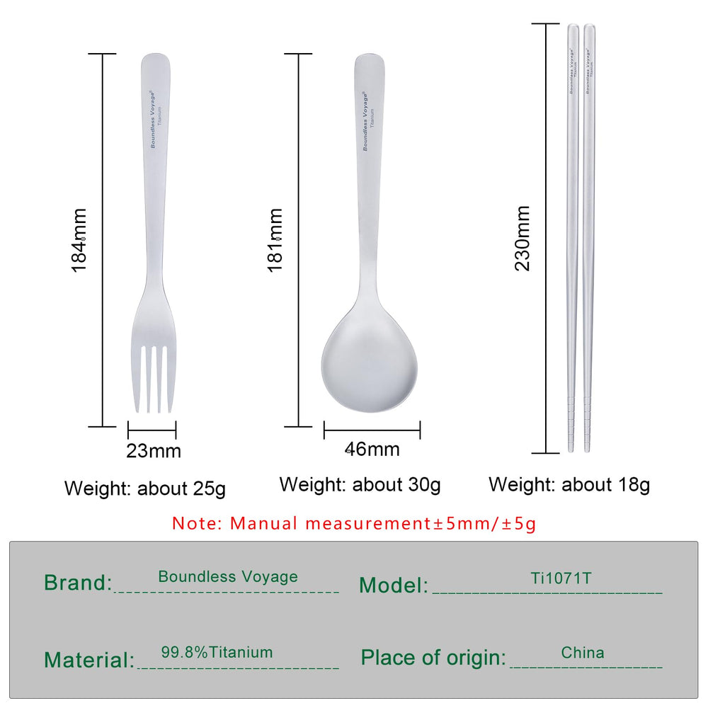 ibasingo titanium utensils long-handle fork for stable bites in camping soups