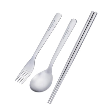ibasingo titanium utensils long-handle spoon for easy scooping during outdoor meals
