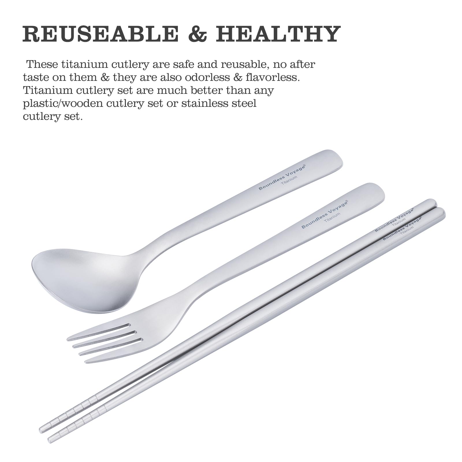 ibasingo titanium utensils non-slip chopsticks stay secure during meals