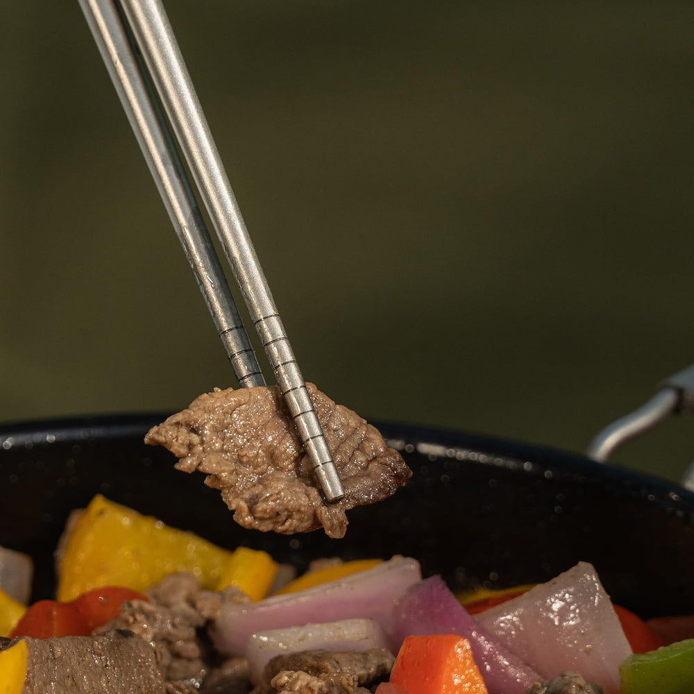 ibasingo titanium utensils travel pouch included for convenient on-the-go dining