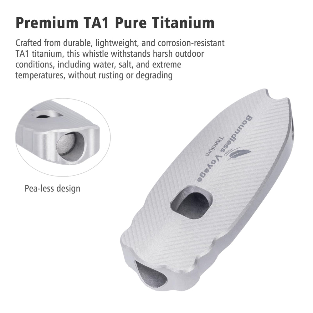 iBasingo ultra-light emergency whistle fits easily in a pocket for rapid signaling.
