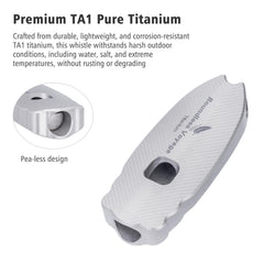 iBasingo ultra-light emergency whistle fits easily in a pocket for rapid signaling.