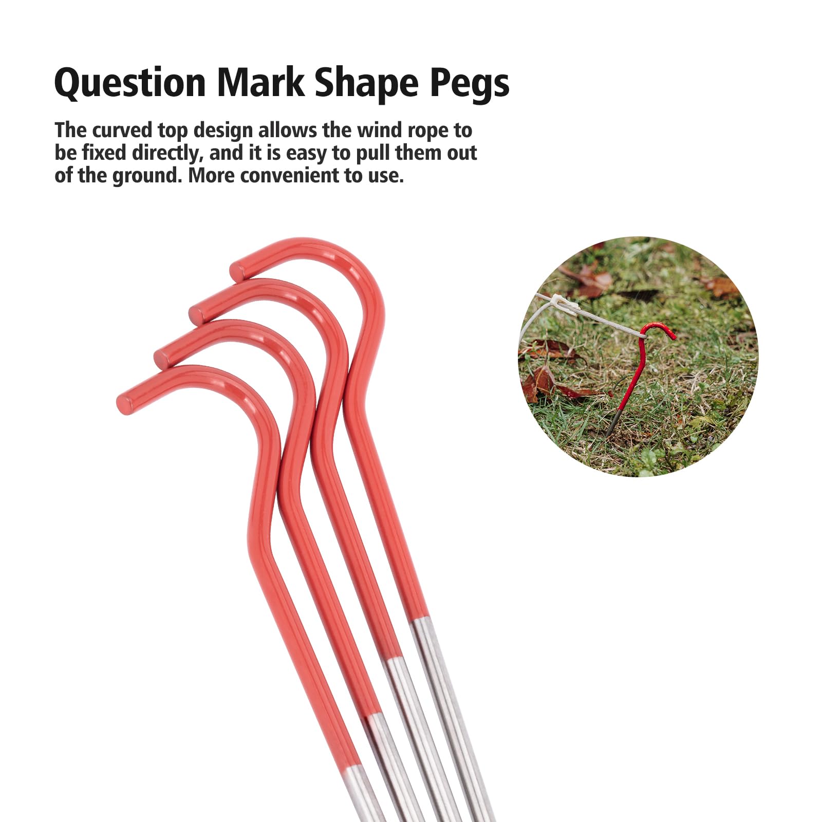 iBasingo ultra-light peg 7.8g each for easy backpacking