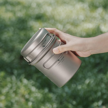 iBasingo ultralight camping cookset ideal for hiking and travel