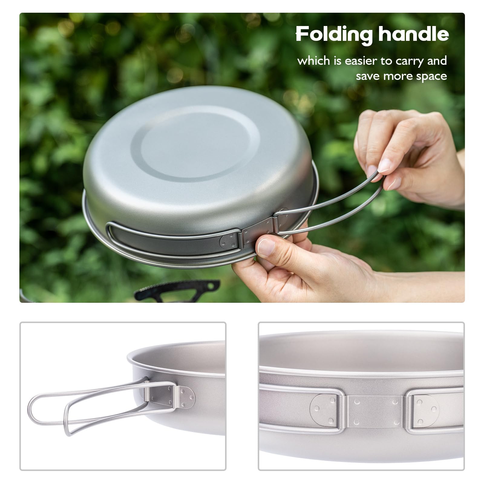iBasingo ultralight titanium pan keeping your kit light on long journeys.