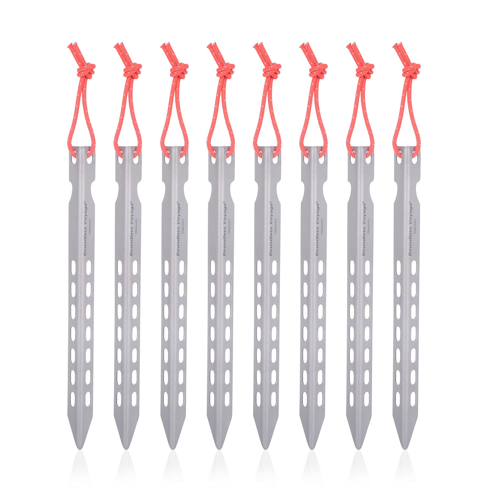 iBasingo ultralight titanium tent pegs 160mm for secure anchoring in varied soils.