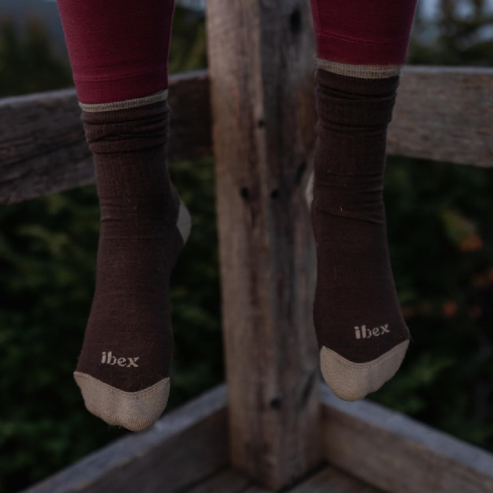 IBEX Rambler seamless toe close-up reduces friction and blister risk