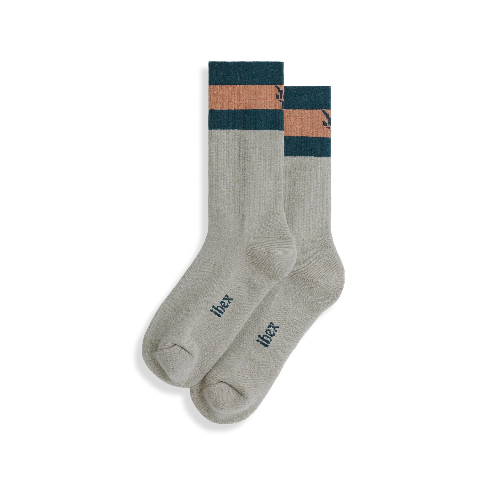 IBEX Traverse Merino Wool Socks in desert tan offer rugged outdoor style with dry comfort.