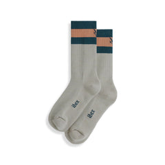 IBEX Traverse Merino Wool Socks in desert tan offer rugged outdoor style with dry comfort.