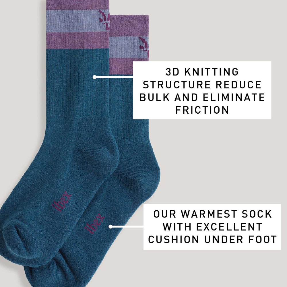 IBEX Traverse Merino Wool Hiking Socks arch support for stability