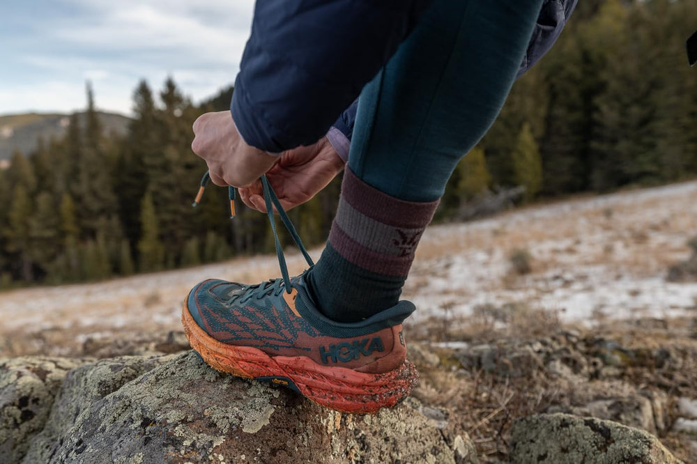 IBEX Traverse Merino Wool Hiking Socks breathable top knit enhances airflow
