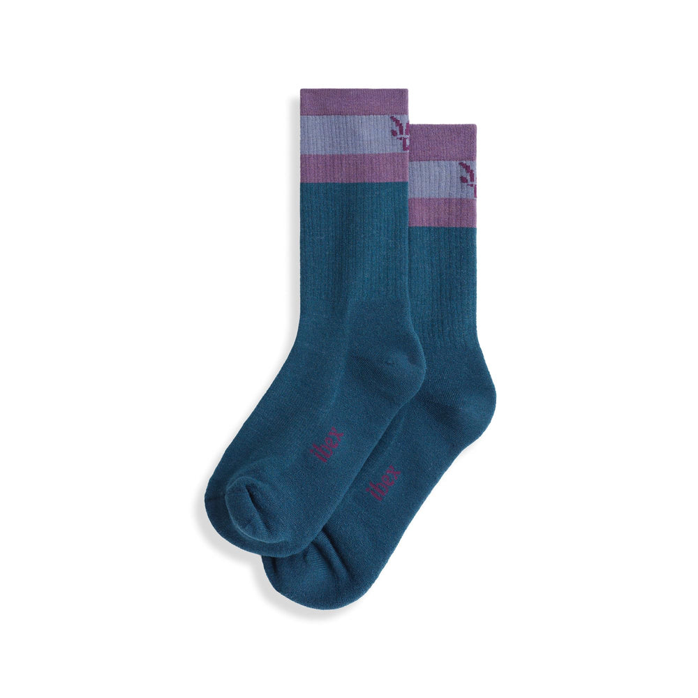IBEX Traverse Merino Wool Hiking Socks front view for all-day trail comfort