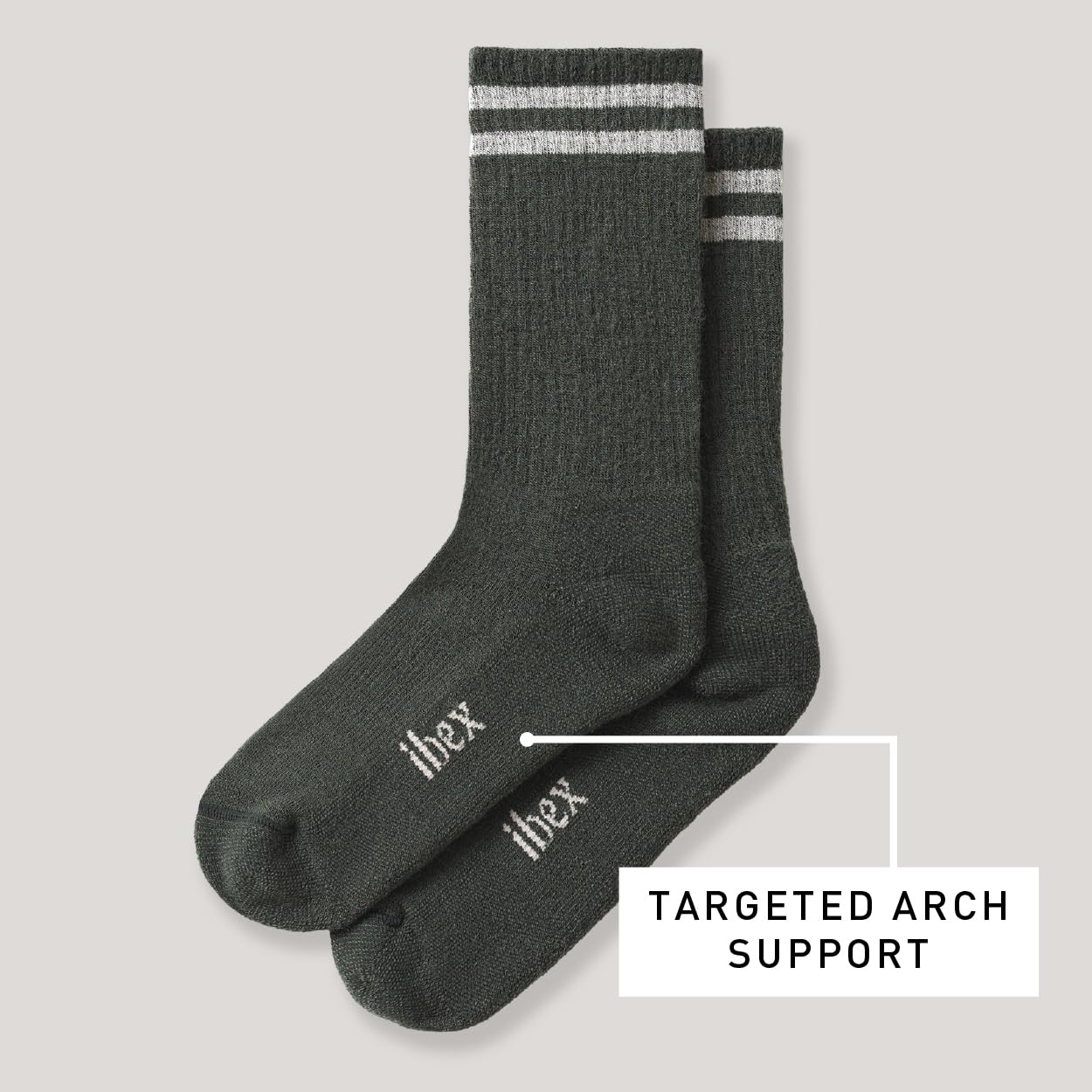 IBEX moisture-wicking quick-dry socks to prevent sweat buildup
