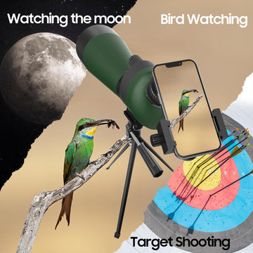 IBQ retractable eyepiece supports glasses viewing options.
