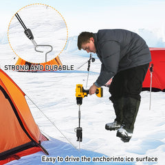 Ice fishing tent stakes included in the kit