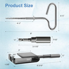 4 x 8-inch Ice Anchor Pegs