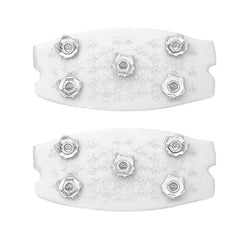 Ice Cleats with durable spikes provide secure traction on icy trails.