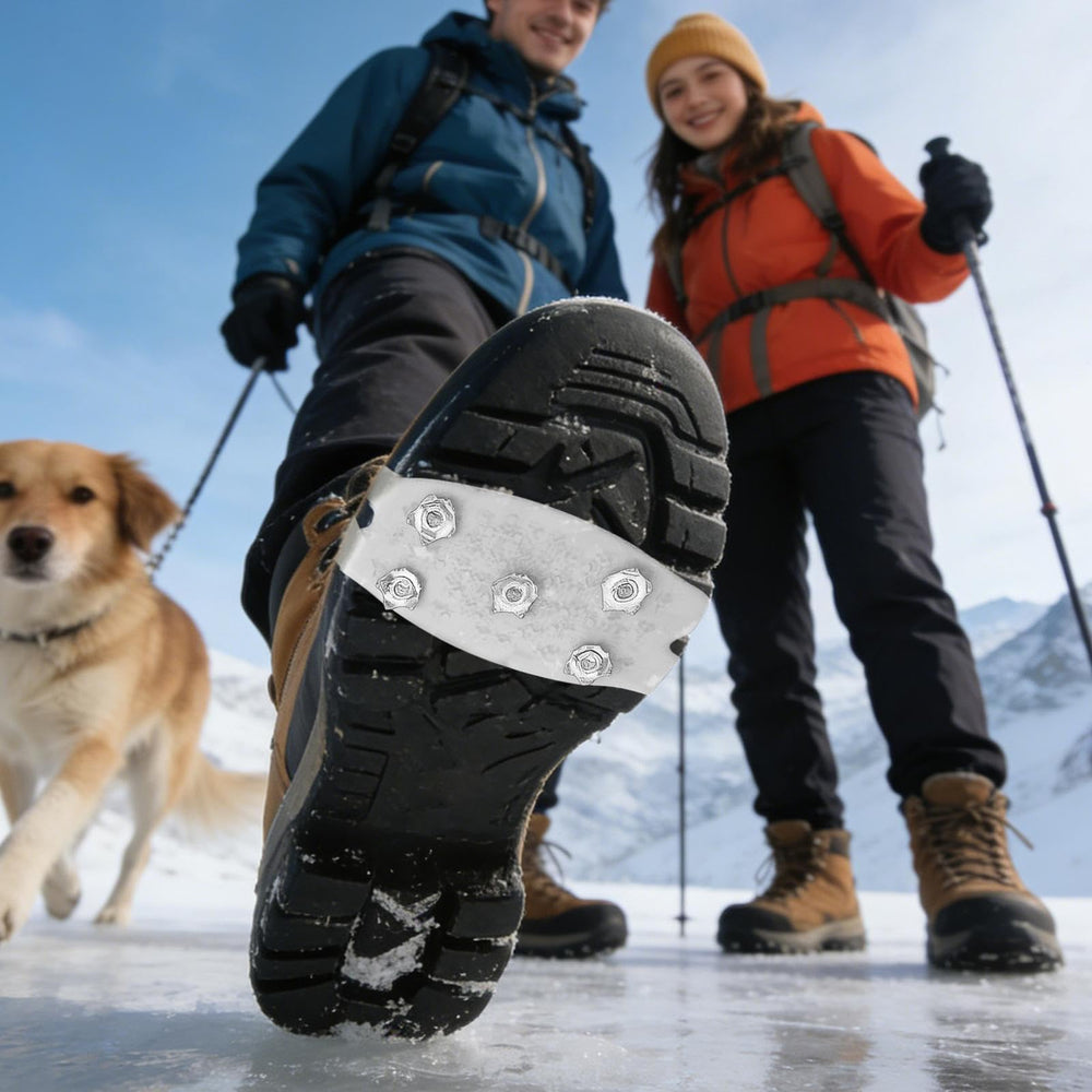 Ice Cleats are ideal for outdoor activities like hiking, running, and ice fishing.