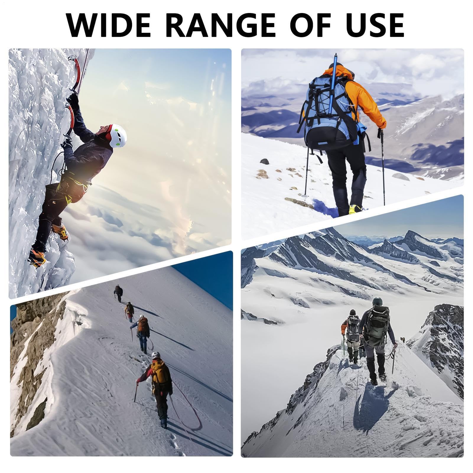 Ice Crampons versatile outdoor use for hiking and climbing in winter.