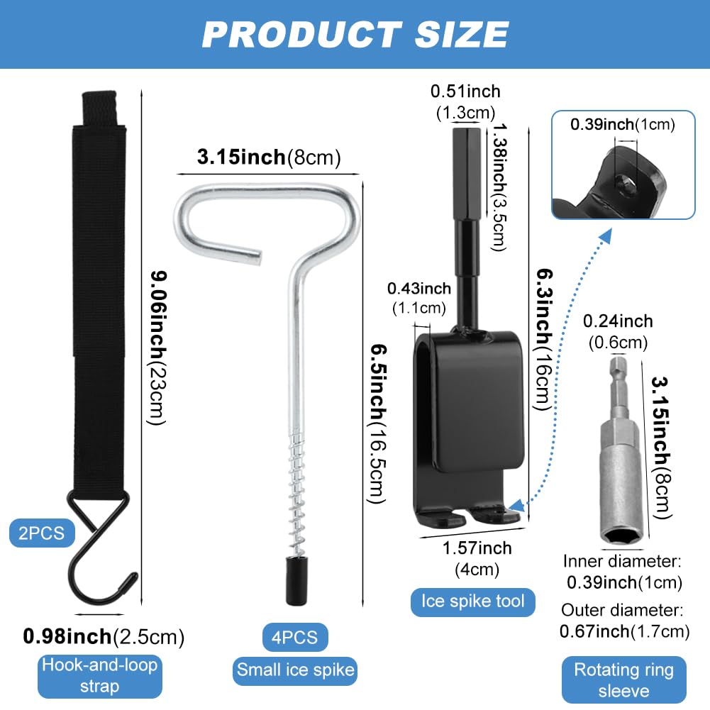 Ice anchor drill adapter connected to drill for ice holes