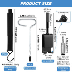 Ice anchor drill adapter connected to drill for ice holes
