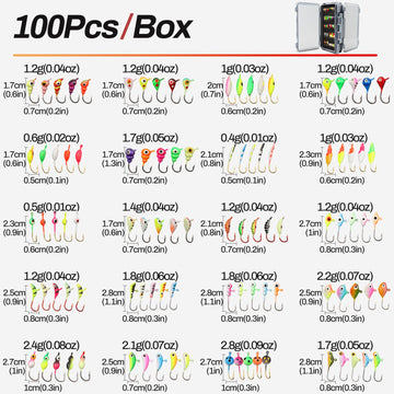 Two lure boxes connected for portable ice fishing kit